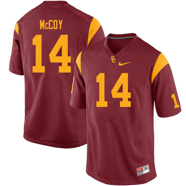 Men #14 Bru McCoy USC Trojans College Football Jerseys Sale-Cardinal
